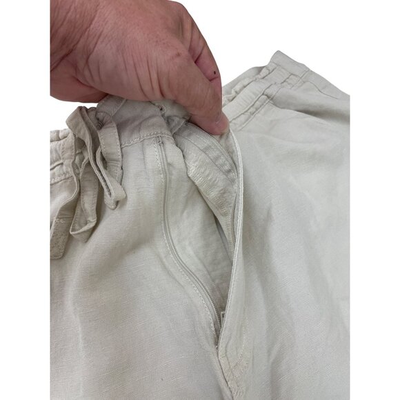 Cubavera womans beige Drawstring Linen blend wide leg pants size 2XB SKU 8437 - Picture 6 of 13